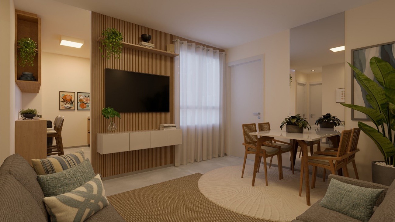Ambiente interno do apartamento Porto Bougainville